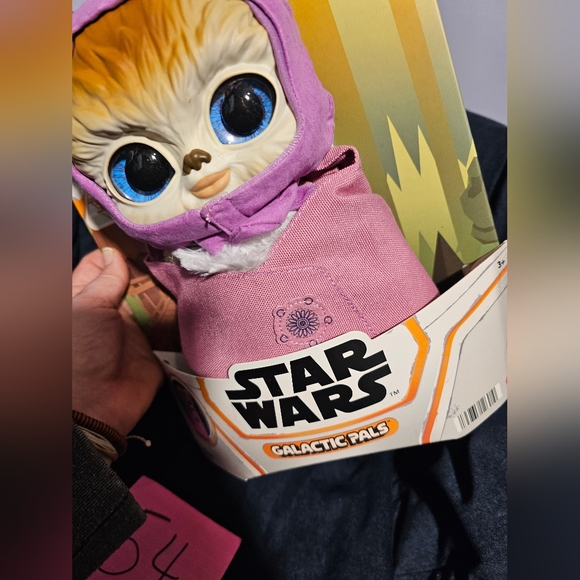 STAR WARS Galactic Pals EWOK GIRL 11" Pink PLush Toy & Satchel New - Picture 4 of 7